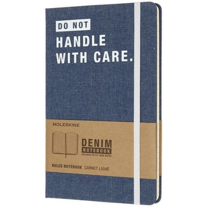 Блокнот MOLESKINE LIMITED EDITION DENIM NOTEBOOKS LARGE, линейка, Don`t Handle LCDNQP060D
